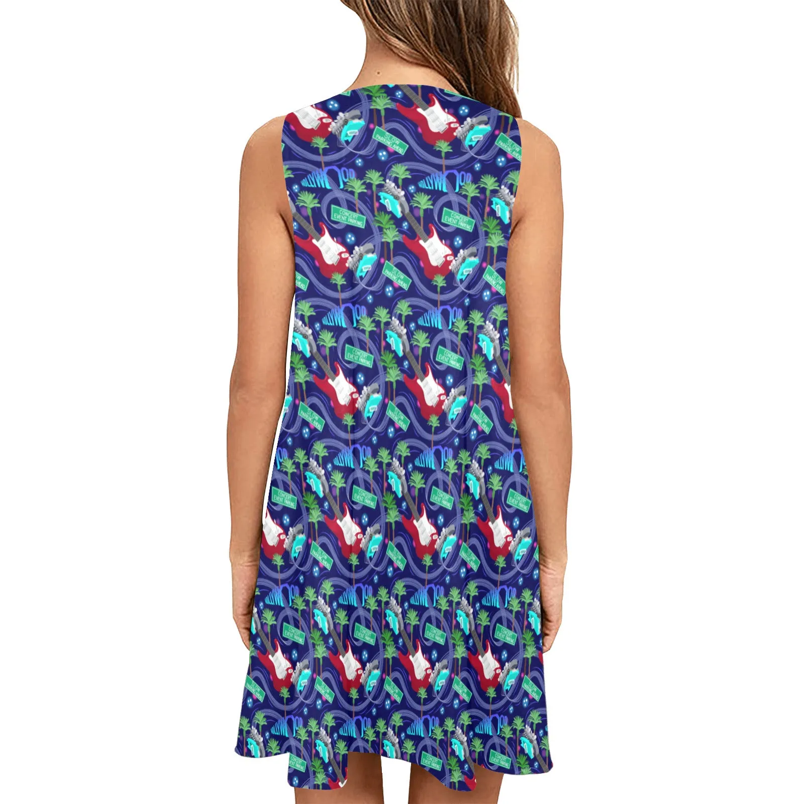 Rocking Coaster Sleeveless A-Line Pocket Dress