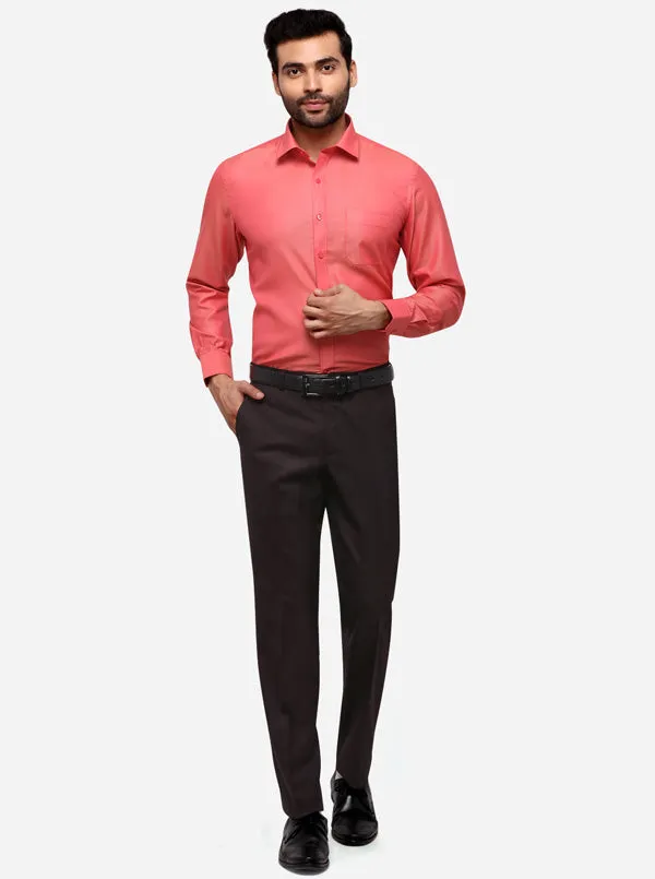 Rose Red Printed Regular Fit Formal Shirt | Greenfibre