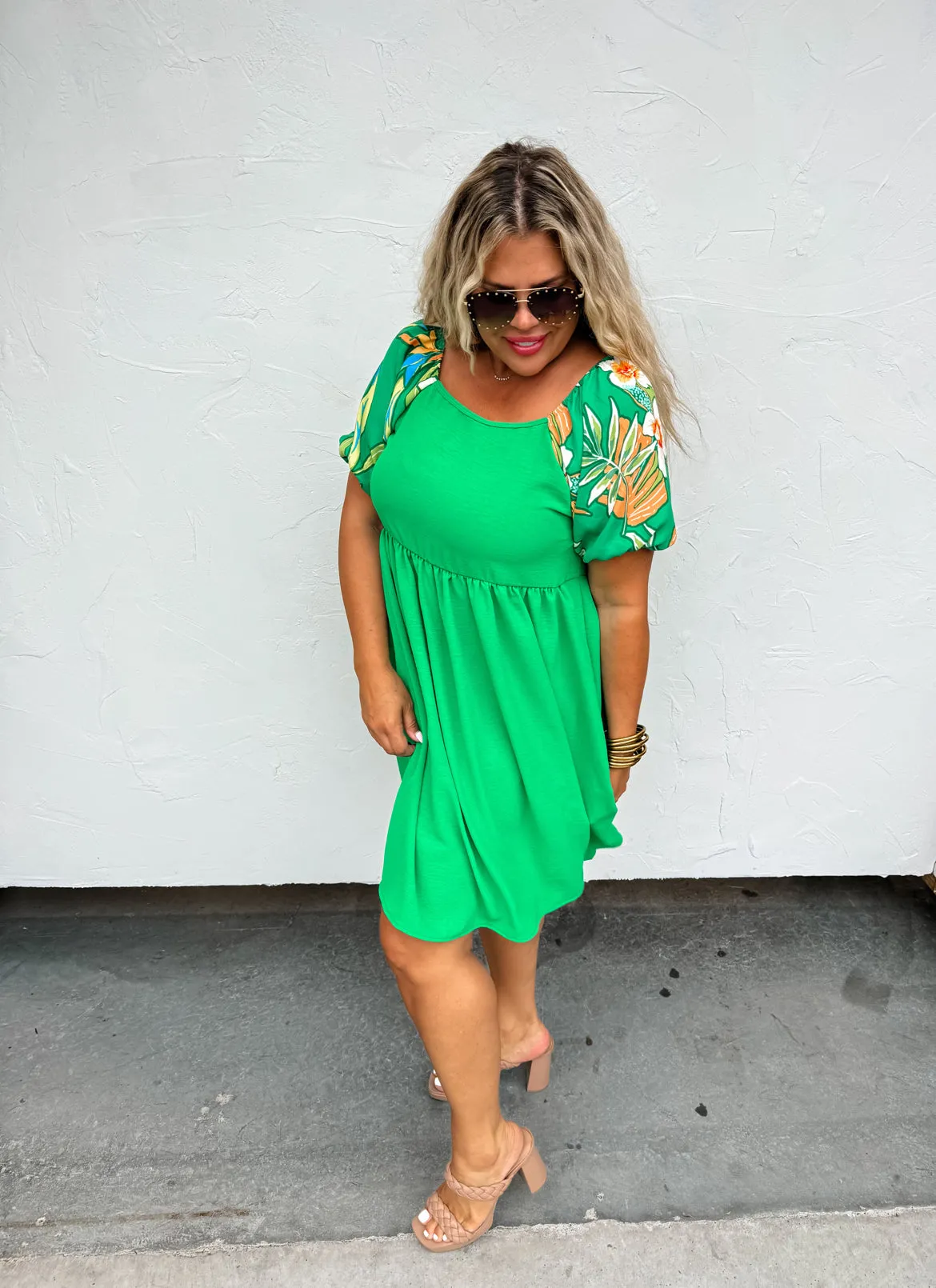 S/M ONLY Italian Summer Dress in green