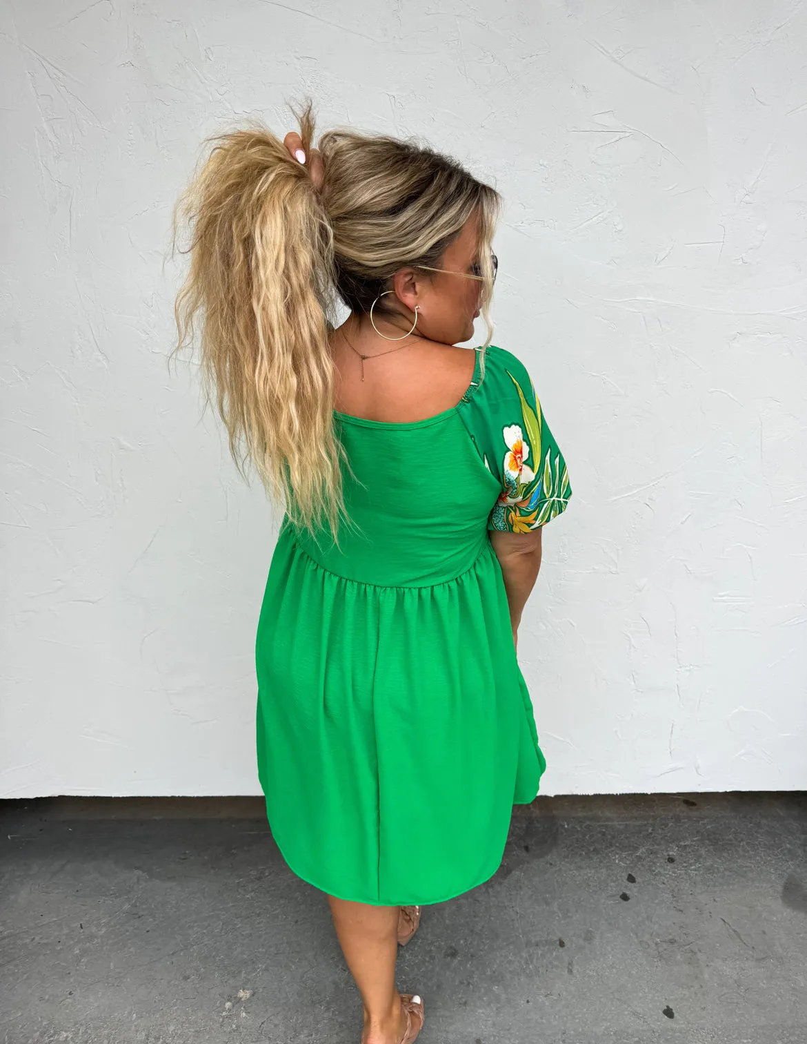 S/M ONLY Italian Summer Dress in green