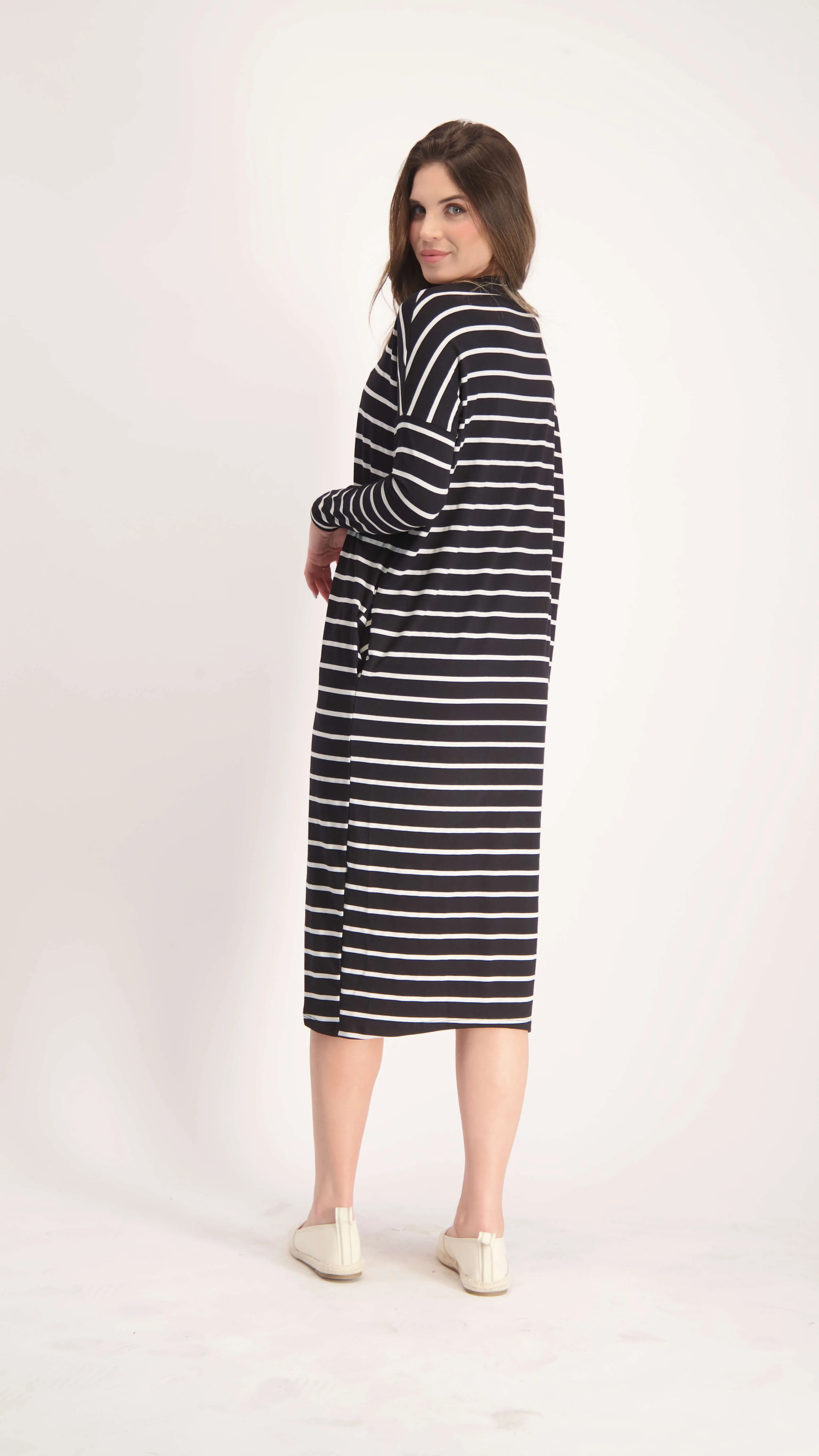 Square Dress / Black & White Line