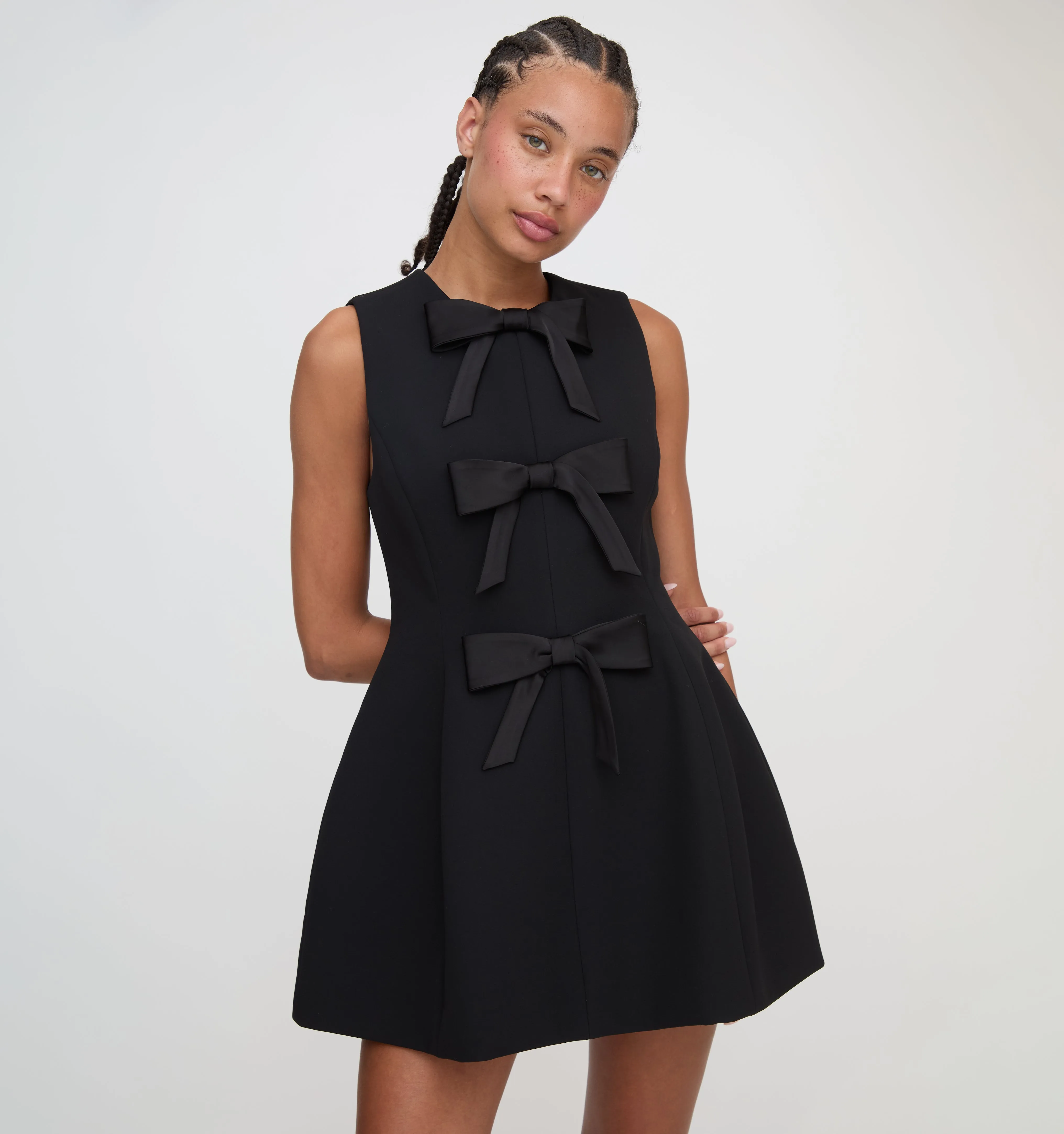 The Blythe Bow Dress - Black Bows