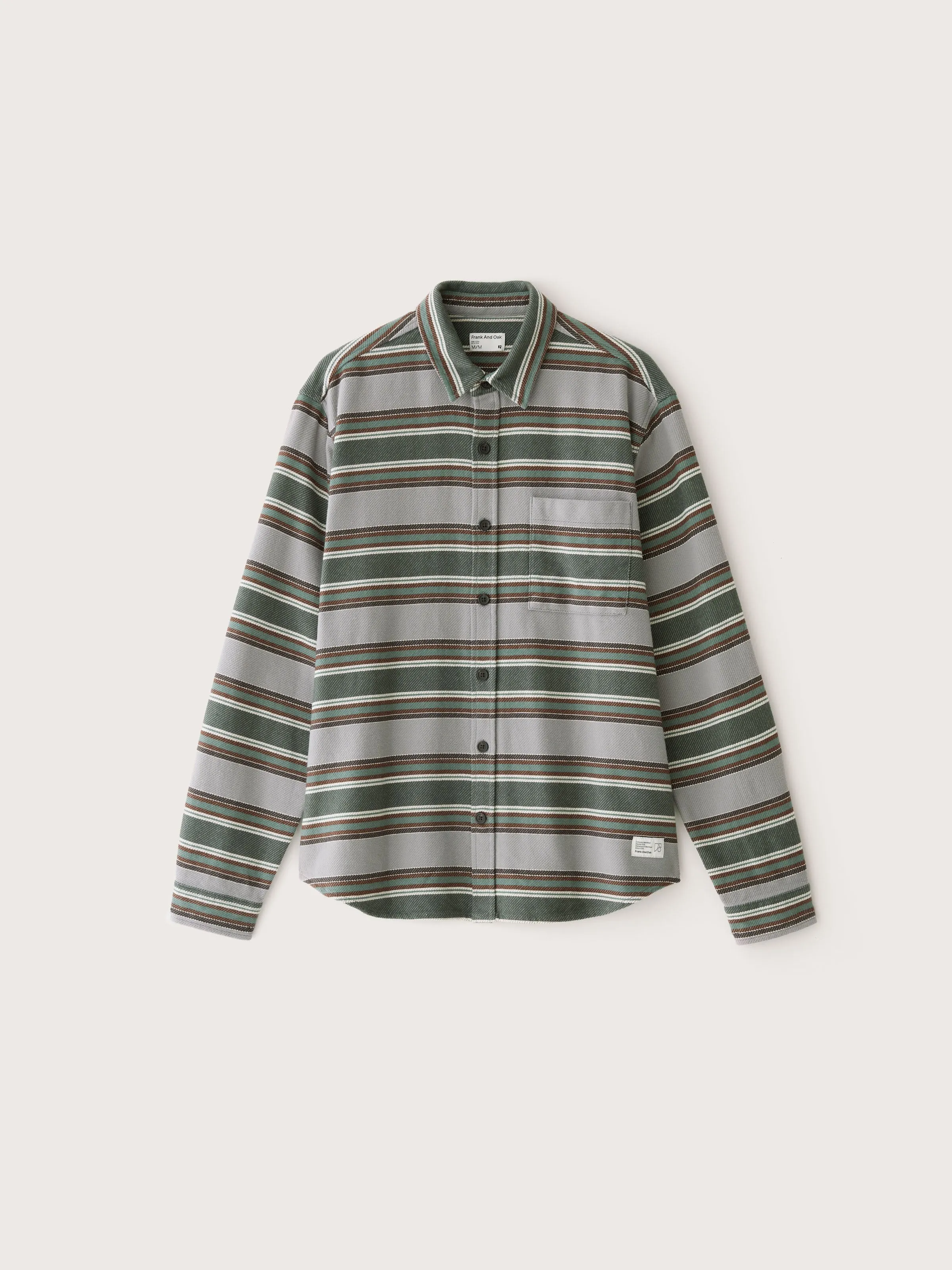 The Striped Blanket Shirt in Grey