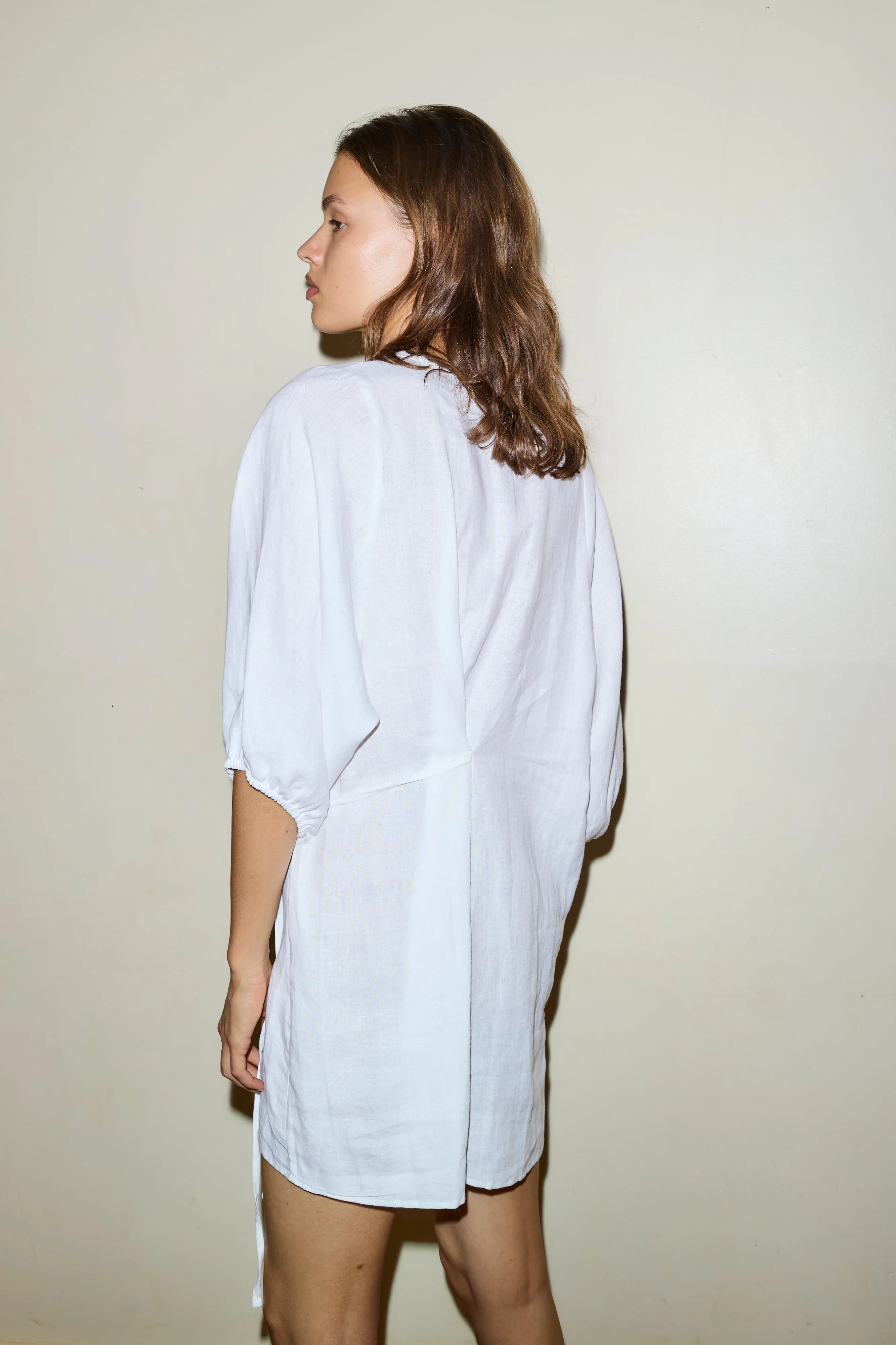 The Thread Line Dress  - White