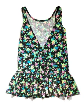 VINTAGE: Neon Floral Mini Dress