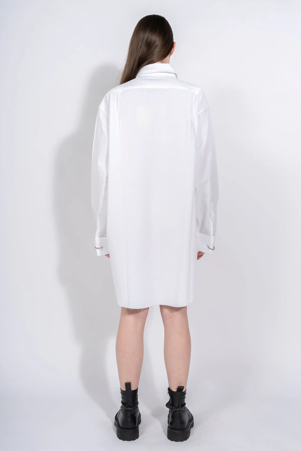 WHITE TEXTURED XXL SHIRT