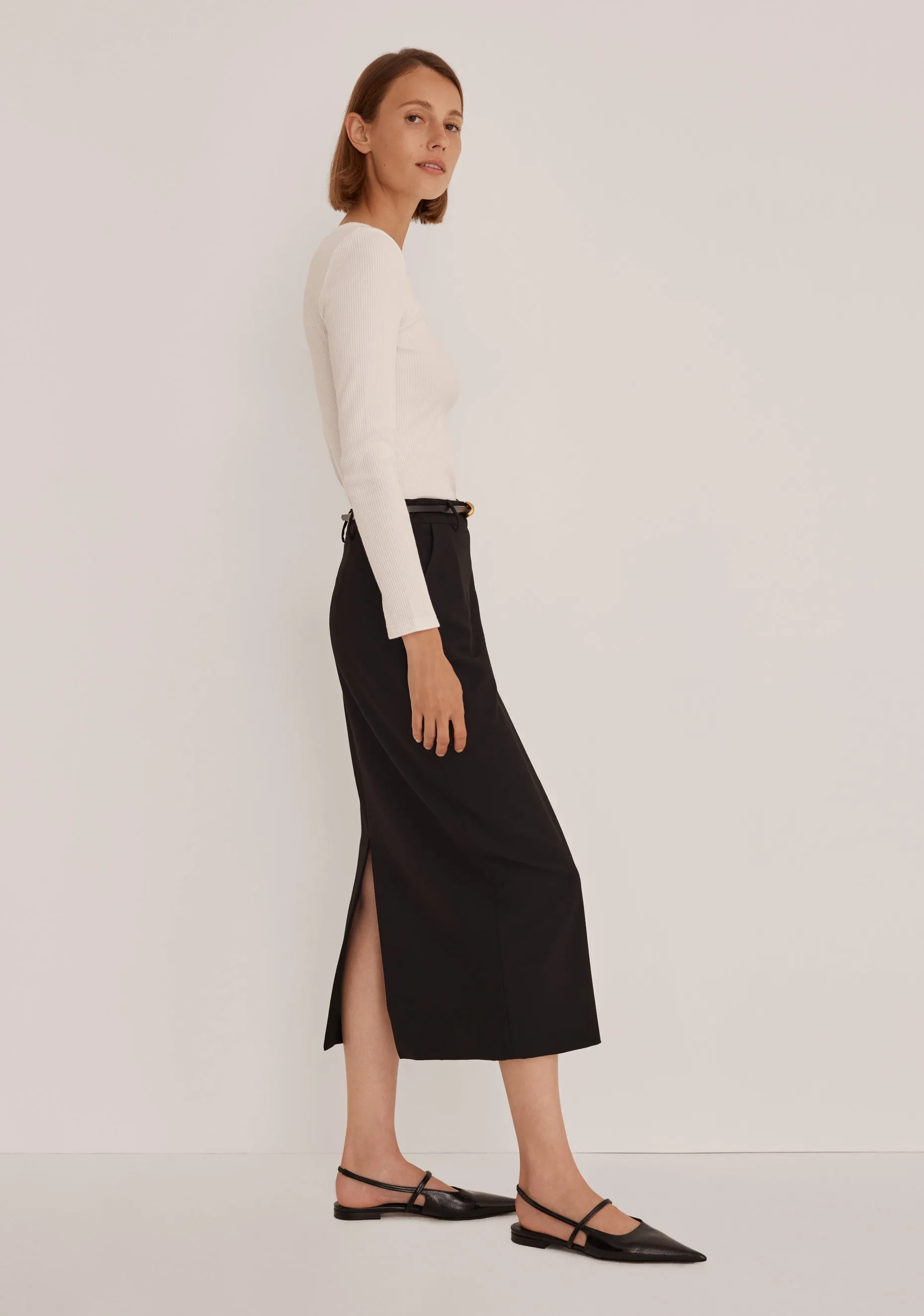 Wren Midi Skirt_Black